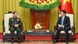 Chủ tịch nước Lương Cường tiếp Chủ nhiệm Tổng cục Chính trị Quân đội nhân dân Lào