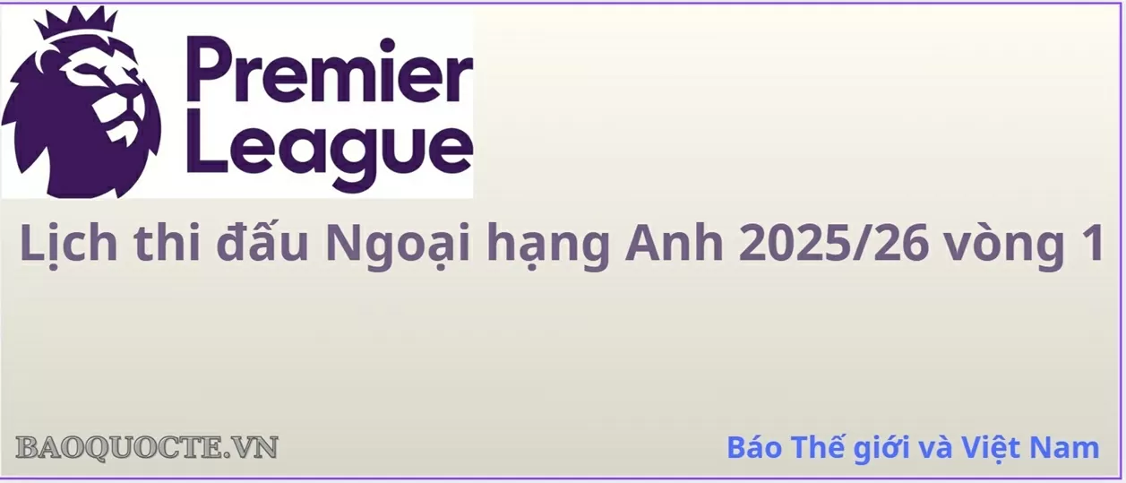 Lịch thi đấu Ngoại hạng Anh vòng 1: Liverpool vs Bournemouth, Wolves vs Man City, MU vs Arsenal Lịch thi đấu Ngoại hạng Anh vòng 1: Liverpool vs Bournemouth, Wolves vs Man City, MU vs Arsenal