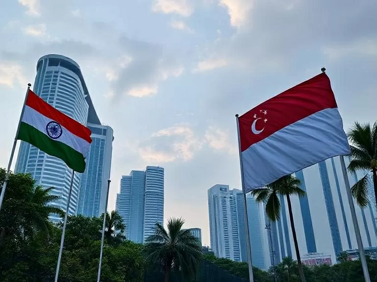 Singapore là đối tác thương mại lớn nhất của Ấn Độ tại ASEAN. (Nguồn: DD News)