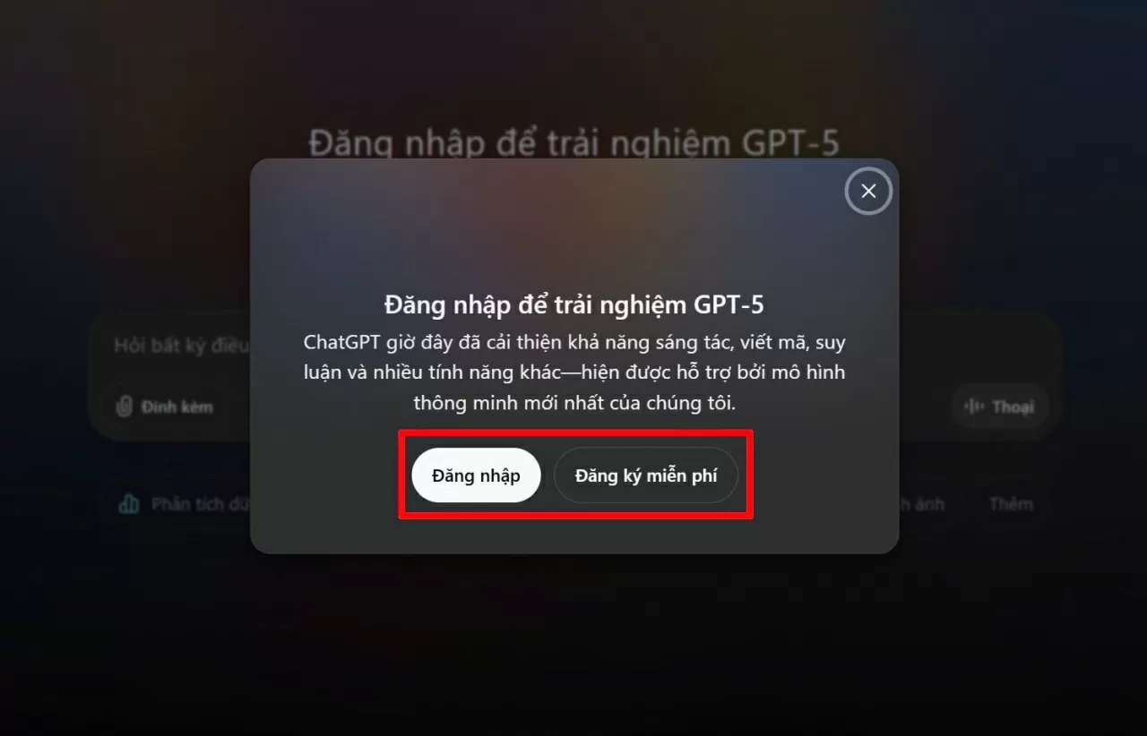 Truy cập liên kết đến trang chủ ChatGPT