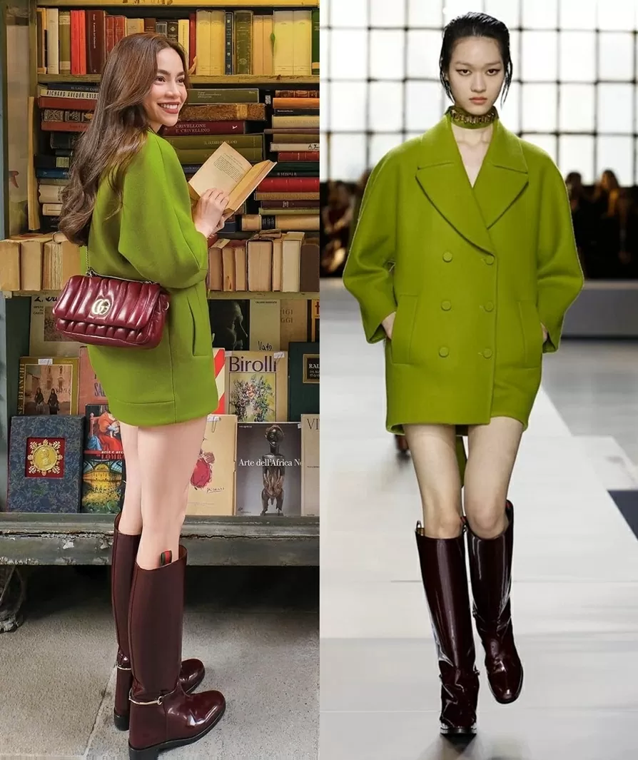 Ca sĩ Hồ Ngọc Hà diện thời trang Gucci đẹp không kém mẫu hãng trên sàn diễn