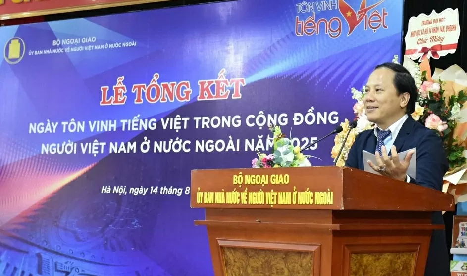 Nhiều điểm sáng trong hoạt động tôn vinh tiếng Việt trong cộng đồng người Việt Nam ở nước ngoài năm 2025 Nhiều điểm sáng trong hoạt động tôn vinh tiếng Việt trong cộng đồng người Việt Nam ở nước ngoài năm 2025