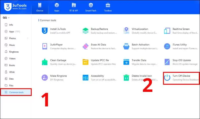 Cách tắt nguồn iPhone 14 Pro Max khi bị đơ bằng 3uTools Cách tắt nguồn iPhone 14 Pro Max khi bị đơ bằng 3uTools