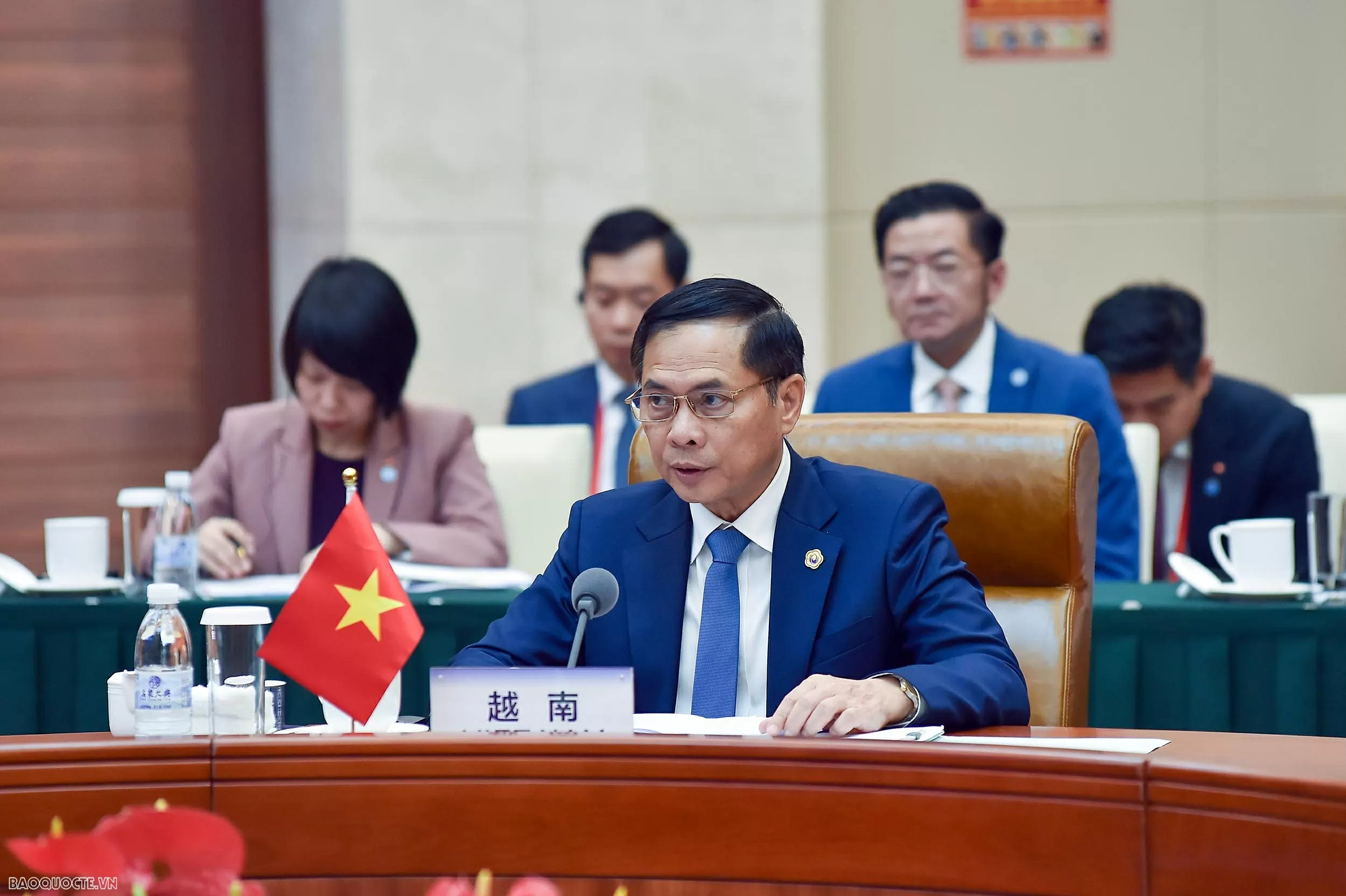 Phó Thủ tướng, Bộ trưởng Ngoại giao Bùi Thanh Sơn dự Hội nghị Bộ trưởng Hợp tác Mê Công – Lan Thương lần thứ 10 Việt Nam đề xuất chiến lược 3 mũi nhọn cho hợp tác Mekong-Lan Thương