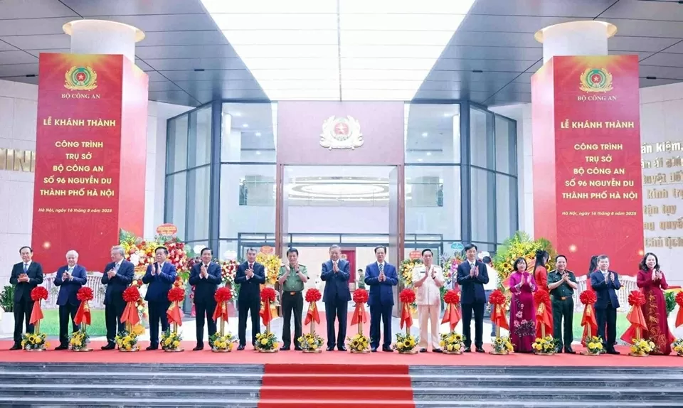 Tổng Bí thư Tô Lâm dự khánh thành công trình trụ sở Bộ Công an tại 96 Nguyễn Du