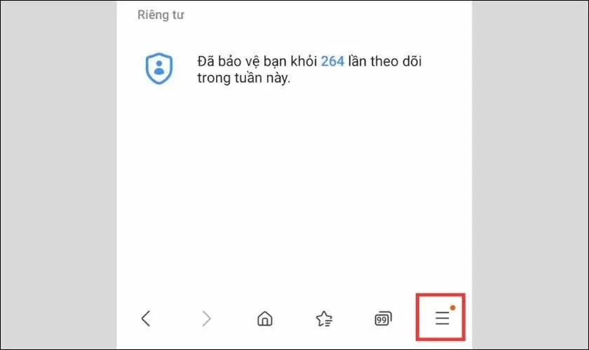 Nhấn vào biểu tượng 3 dấu gạch ngang