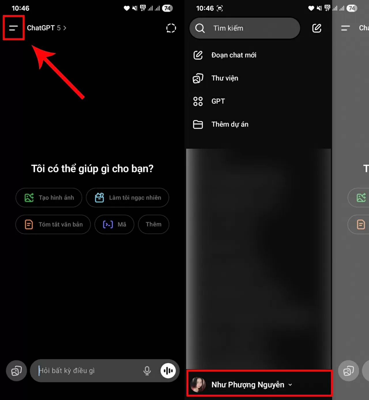 Mở ứng dụng ChatGPT Mở ứng dụng ChatGPT