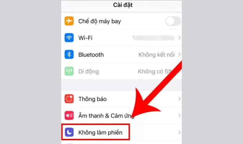 Mở ứng dụng Cài đặt (Settings) trên iPhone 12