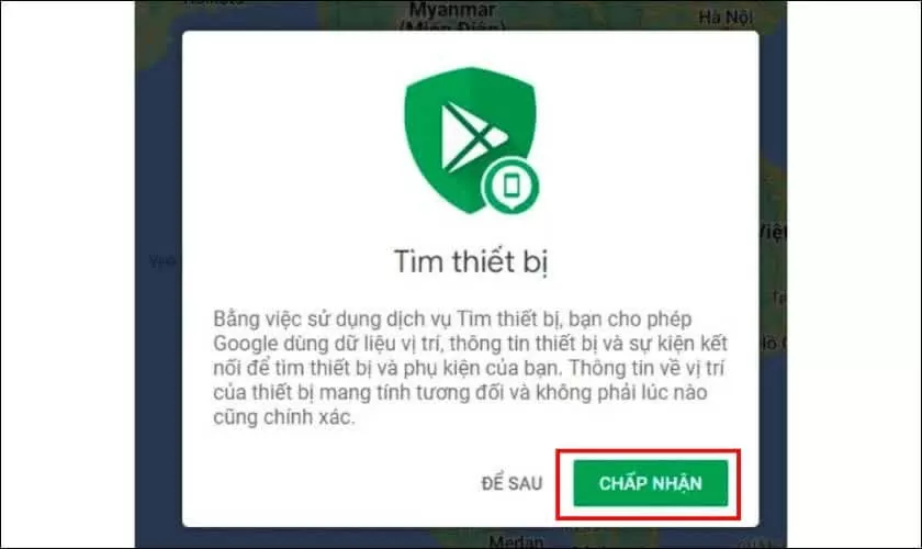 Chọn thiết bị Samsung cần tìm