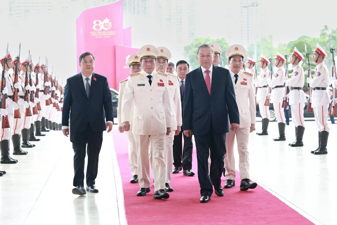 Tổng Bí thư Tô Lâm đến dự Lễ kỷ niệm . (Nguồn: VGP)