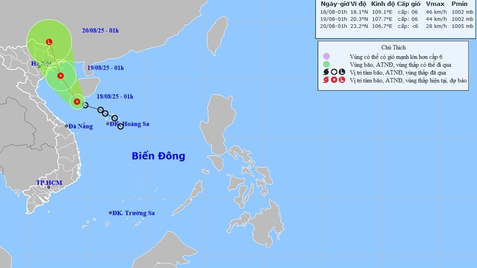 tac dong cua ap thap nhiet doi vung bien phia dong khu vuc phia nam quang tri den hue khu vuc vinh bac bo mua giong manh
