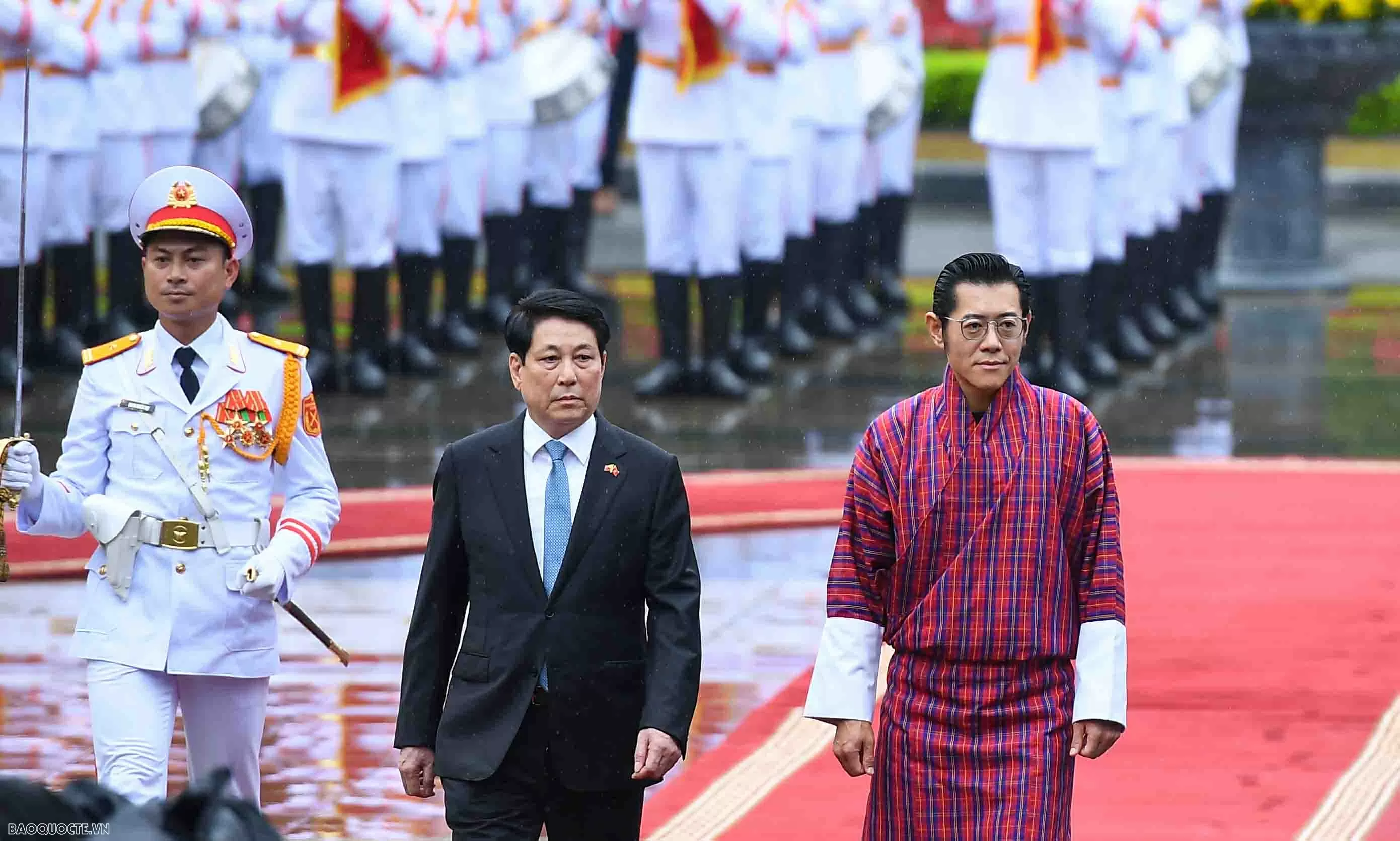 Lễ đón chính thức Quốc vương Buhtan và Hoàng hậu