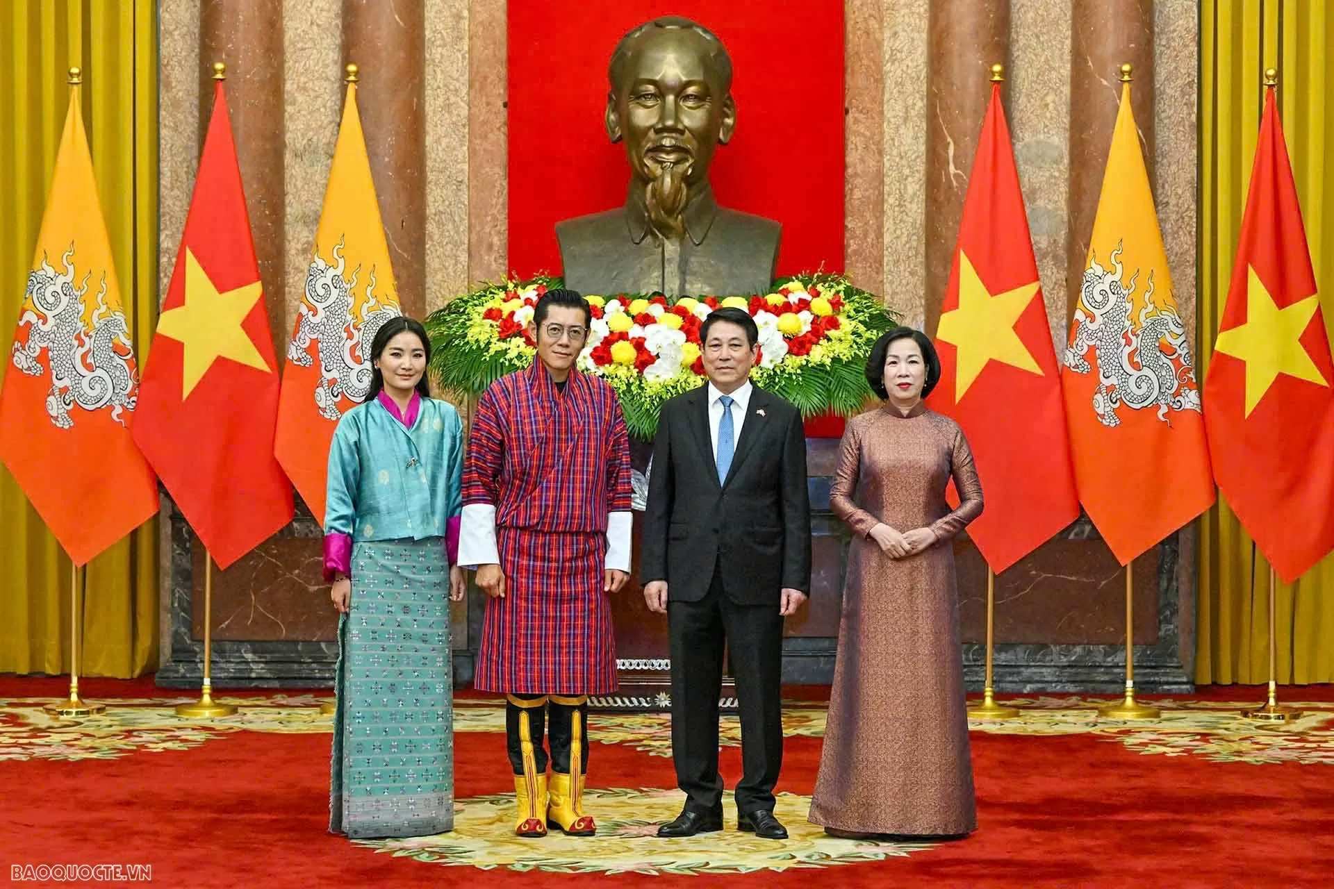 Lễ đón chính thức Quốc vương Buhtan và Hoàng hậu