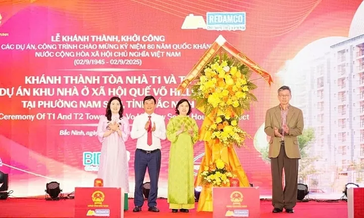 Lãnh đạo tỉnh Bắc Ninh dự lễ khánh thành dự án Khu nhà ở xã hội Quế Võ Hillview.