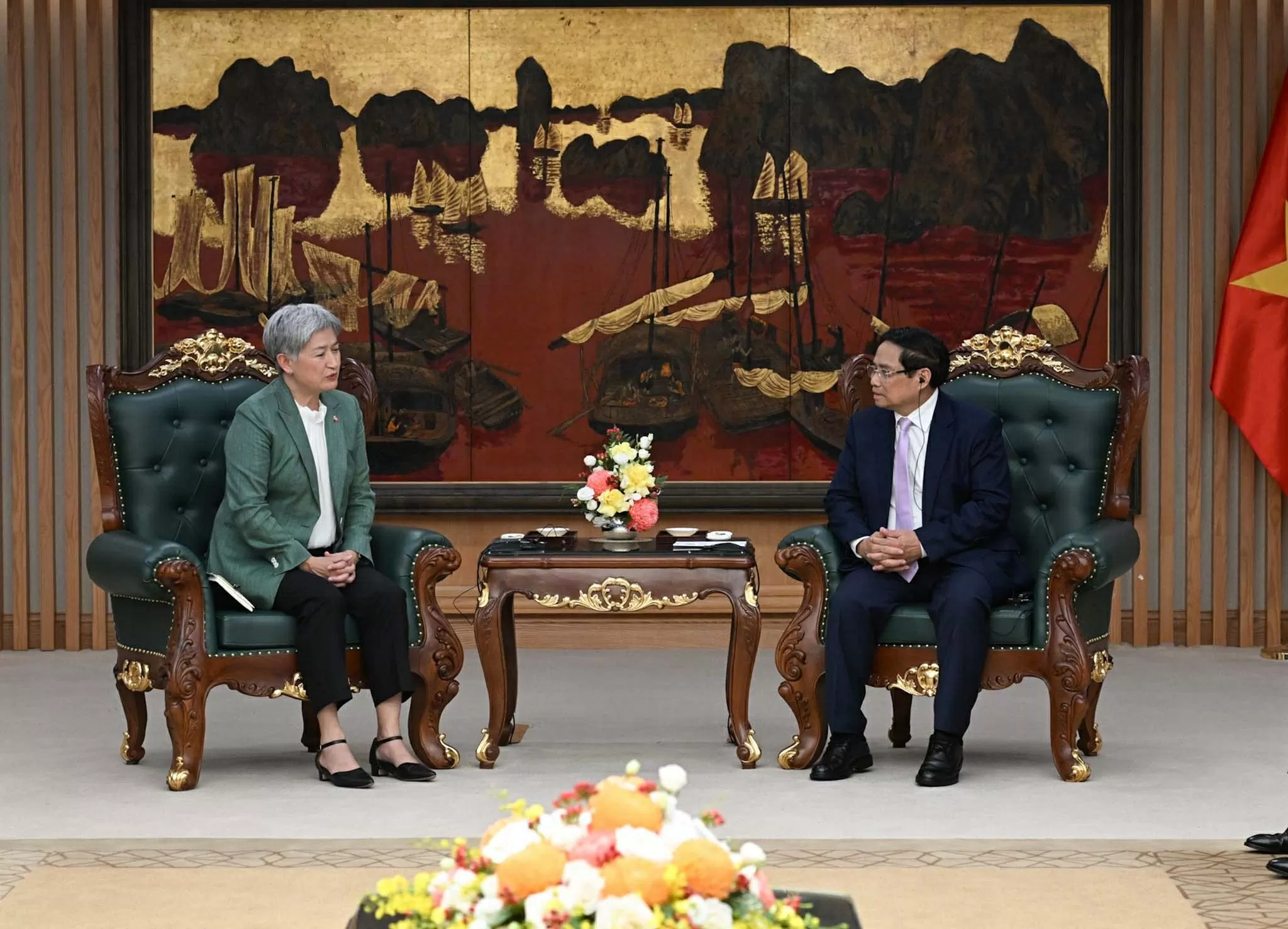 Thủ tướng Chính phủ Phạm Minh Chính tiếp Bộ trưởng Ngoại giao Australia Penny Wong