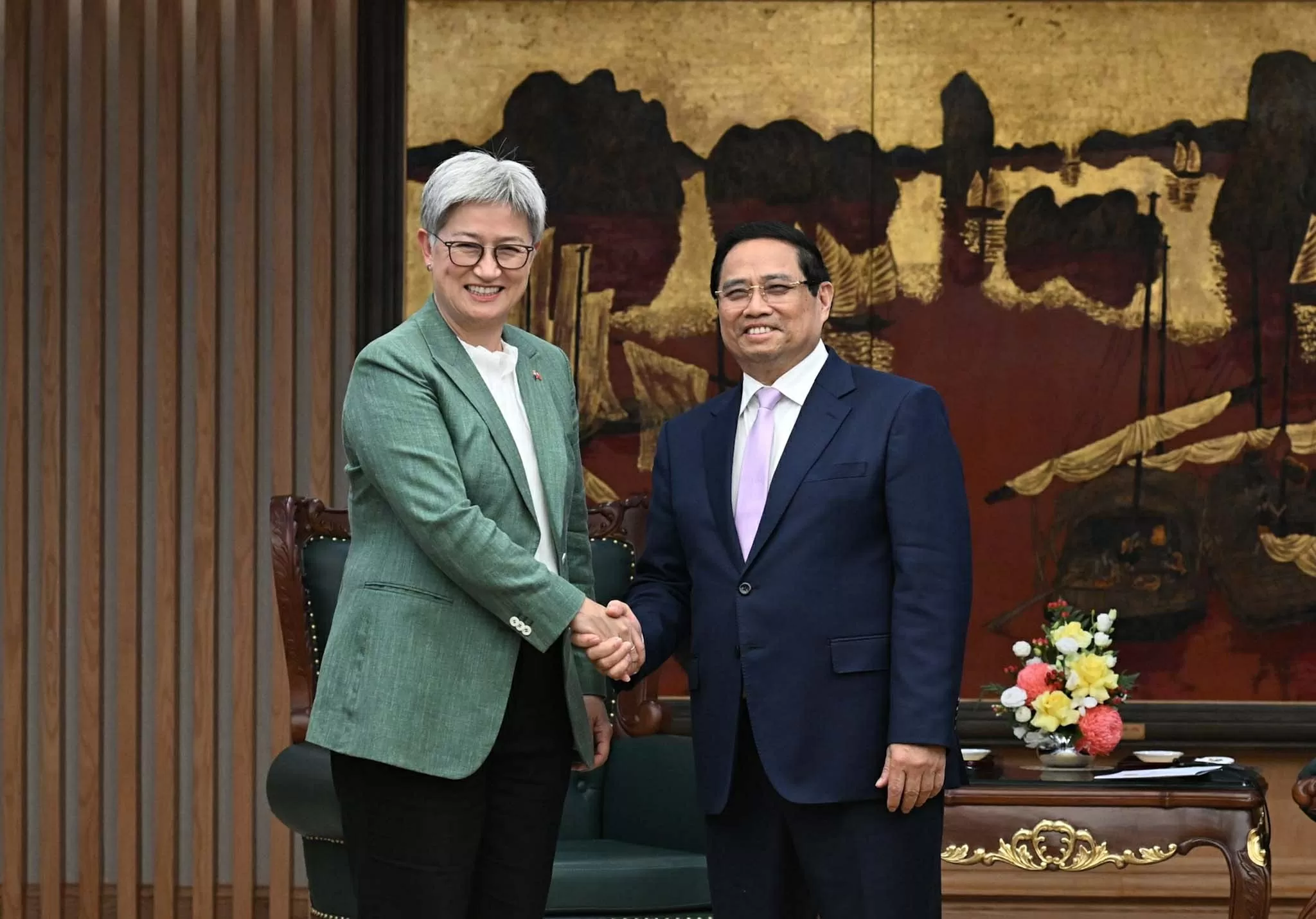 Thủ tướng Chính phủ Phạm Minh Chính tiếp Bộ trưởng Ngoại giao Australia Penny Wong
