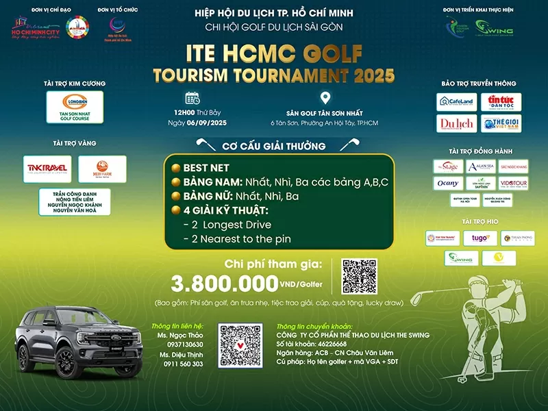 ITE HCMC Golf Tourism Tournament 2025 – Điểm hẹn của Du lịch bền vững & Trải nghiệm sống động ITE HCMC Golf Tourism Tournament 2025 – Điểm hẹn của Du lịch bền vững & Trải nghiệm sống động
