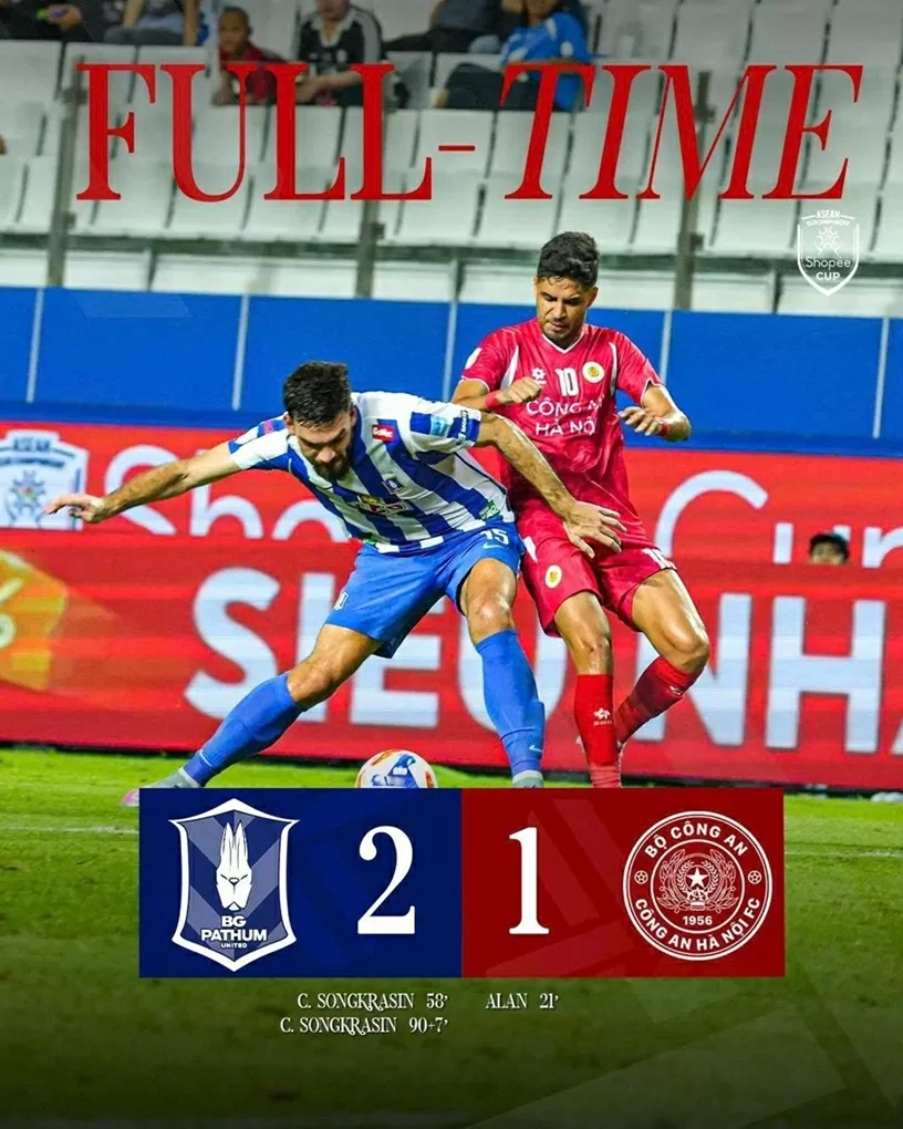 Chanathip khiến CLB Công an Hà Nội thua ngược ở cúp Đông Nam Á