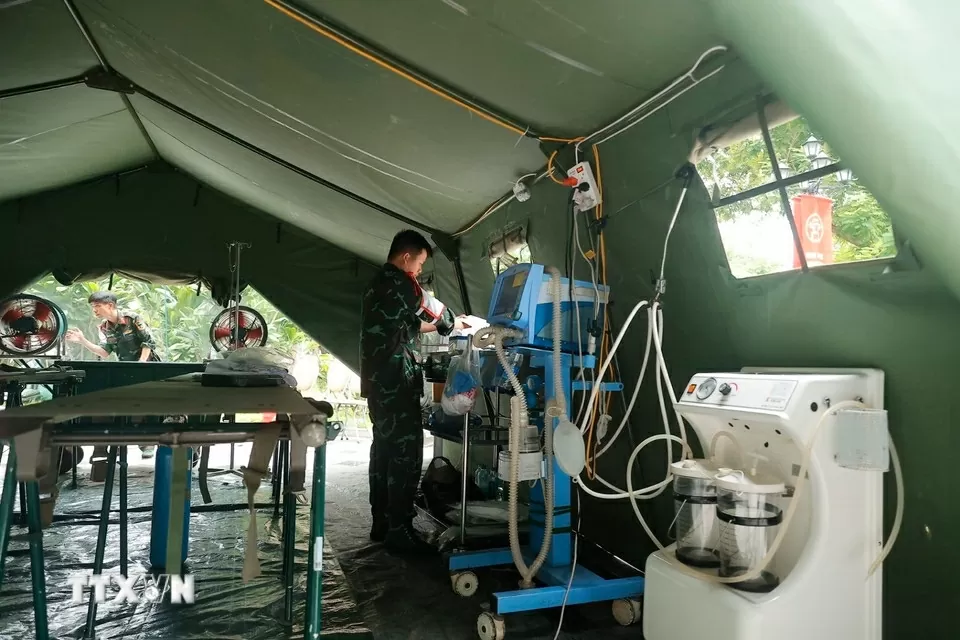 Lực lượng quân y sẵn sàng công tác sơ cứu, cấp cứu, phòng chống dịch dịp Đại lễ A80