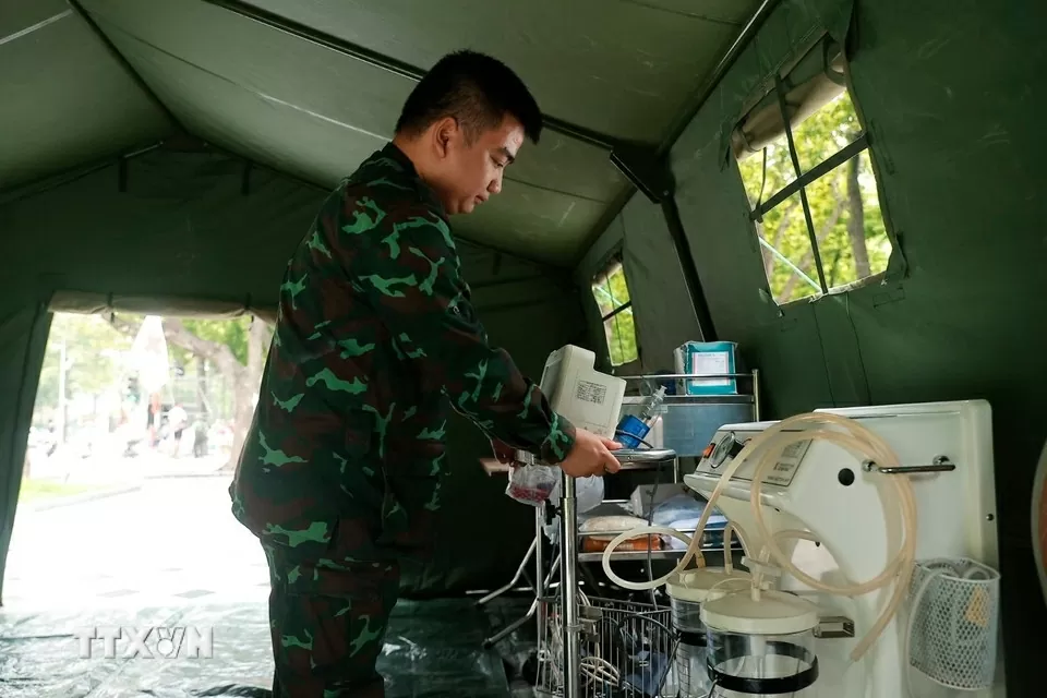 Lực lượng quân y sẵn sàng công tác sơ cứu, cấp cứu, phòng chống dịch dịp Đại lễ A80