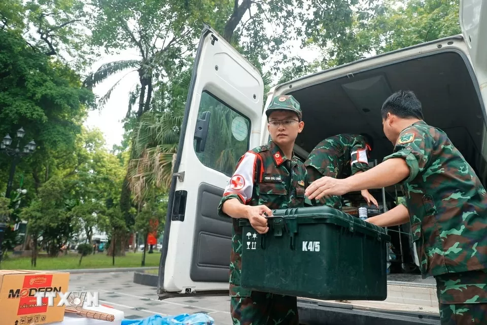 Lực lượng quân y sẵn sàng công tác sơ cứu, cấp cứu, phòng chống dịch dịp Đại lễ A80