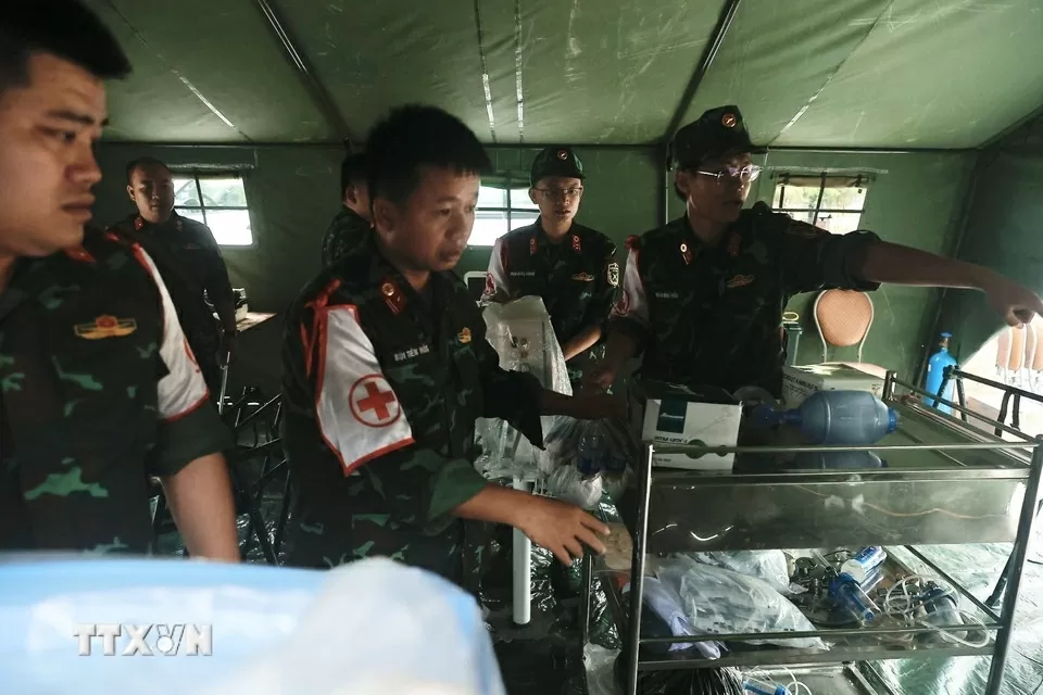 Lực lượng quân y sẵn sàng công tác sơ cứu, cấp cứu, phòng chống dịch dịp Đại lễ A80