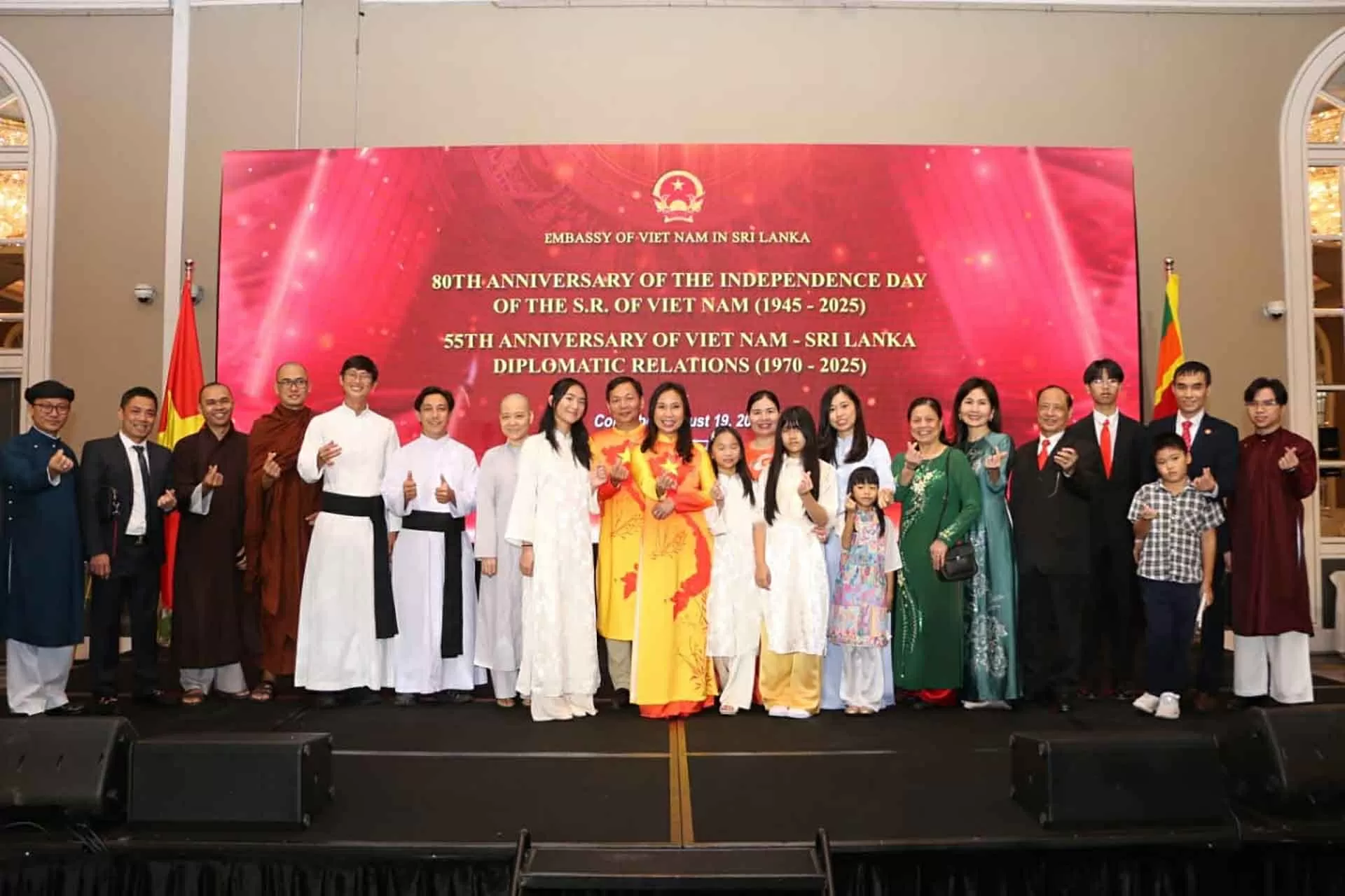 Kỷ niệm 80 năm Cách mạng tháng Tám, Quốc khánh 2/9 và 55 năm thiết lập quan hệ ngoại giao Việt Nam Sri Lanka
