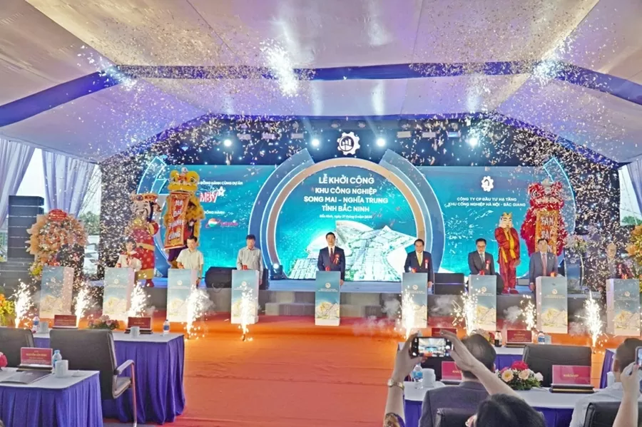 Bắc Ninh khởi công Khu công nghiệp Song Mai - Nghĩa Trung với tổng vốn đầu tư hơn 2.800 tỷ đồng
