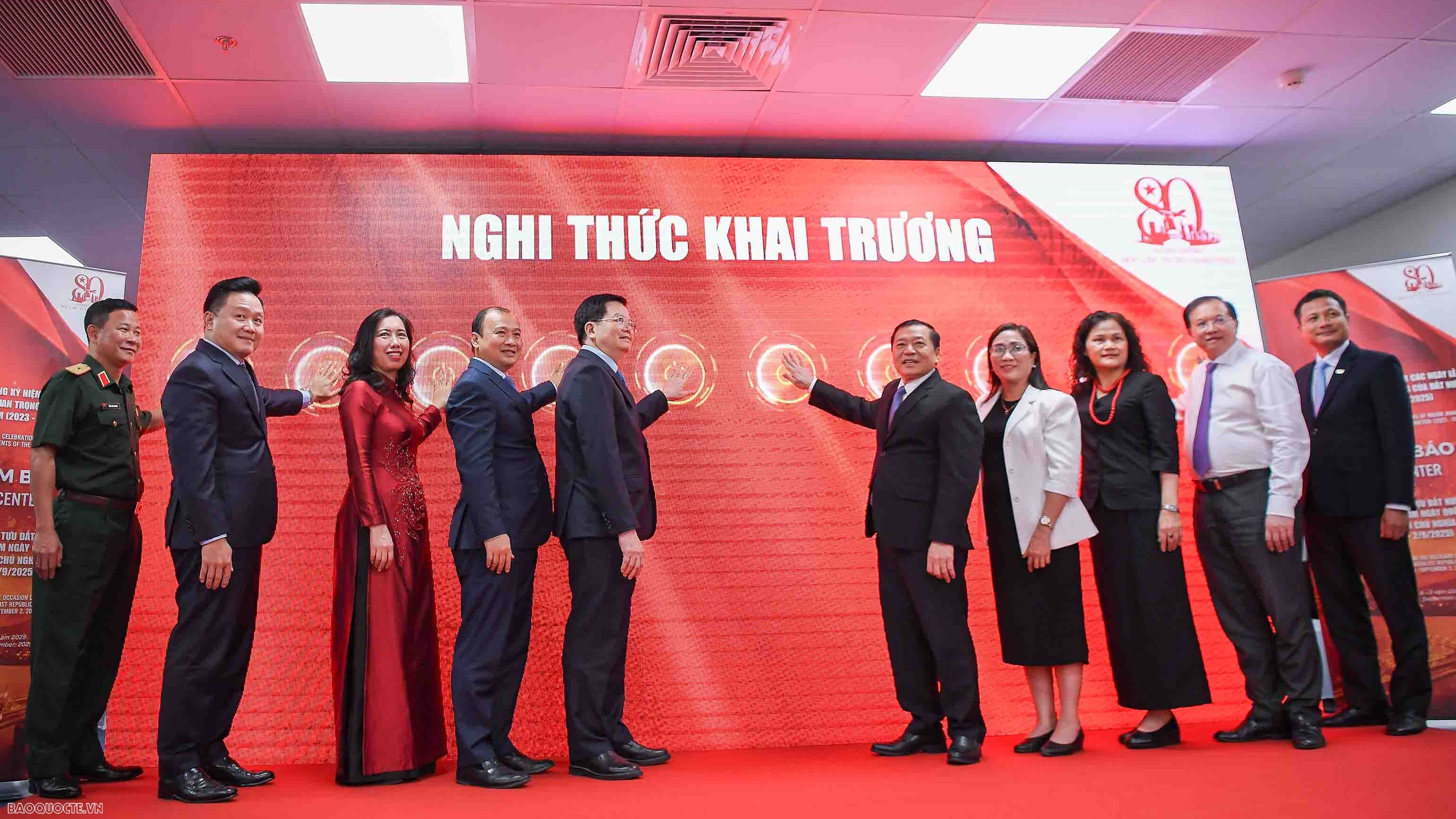 Khai trương Trung tâm Báo chí phục vụ triển lãm thành tựu 80 năm đất nước tại Trung tâm triển lãm Việt Nam