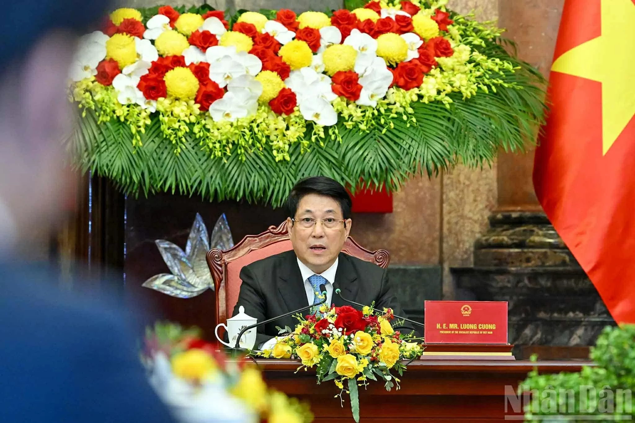 Chủ tịch nước Lương Cường tiếp Trưởng ban Thanh niên Đảng Dân chủ tự do Nhật Bản