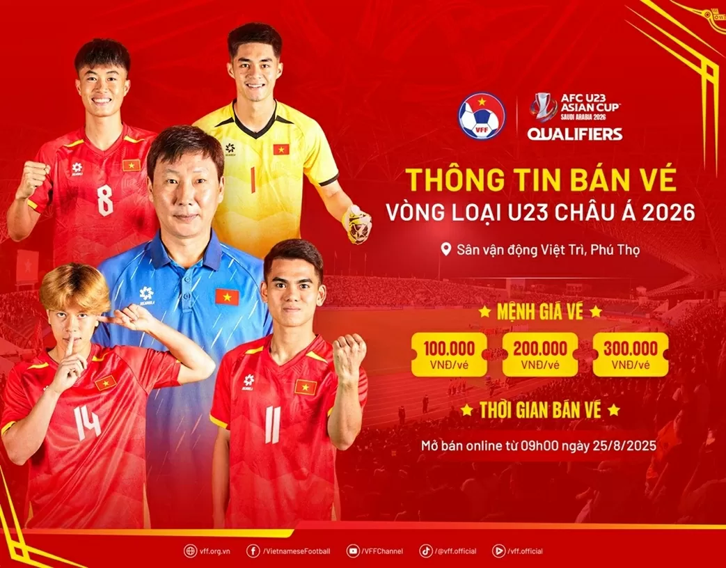 Lịch thi đấu của đội tuyển U23 Việt Nam tại vòng loại U23 châu Á 2026