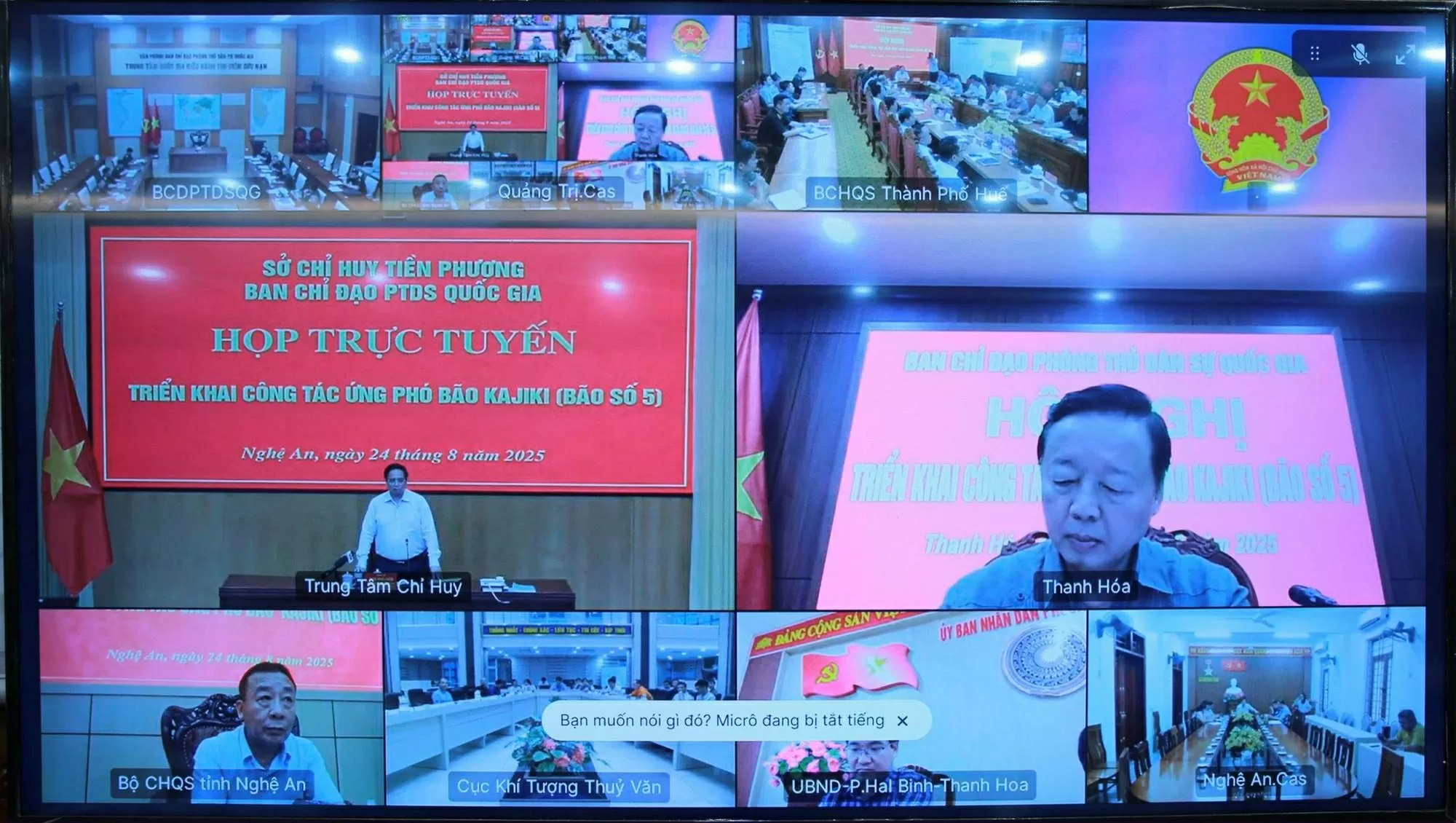 Cuộc họp kết nối trực tuyến tới các địa phương, cơ quan - Ảnh VPG/Minh Khôi