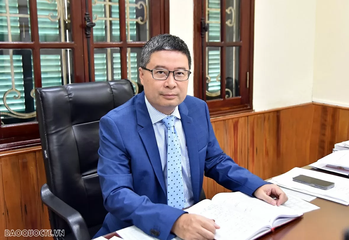 Cục trưởng Cục Lãnh sự Doãn Hoàng Minh. (Ảnh: Quang Hòa)