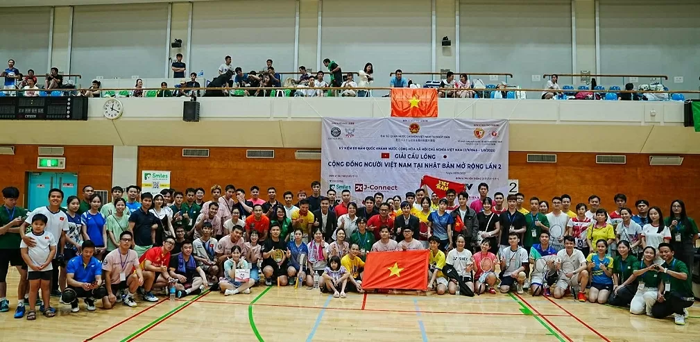 Cộng đồng người Việt tại Nhật Bản tổ chức giải cầu lông chào mừng Quốc khánh
