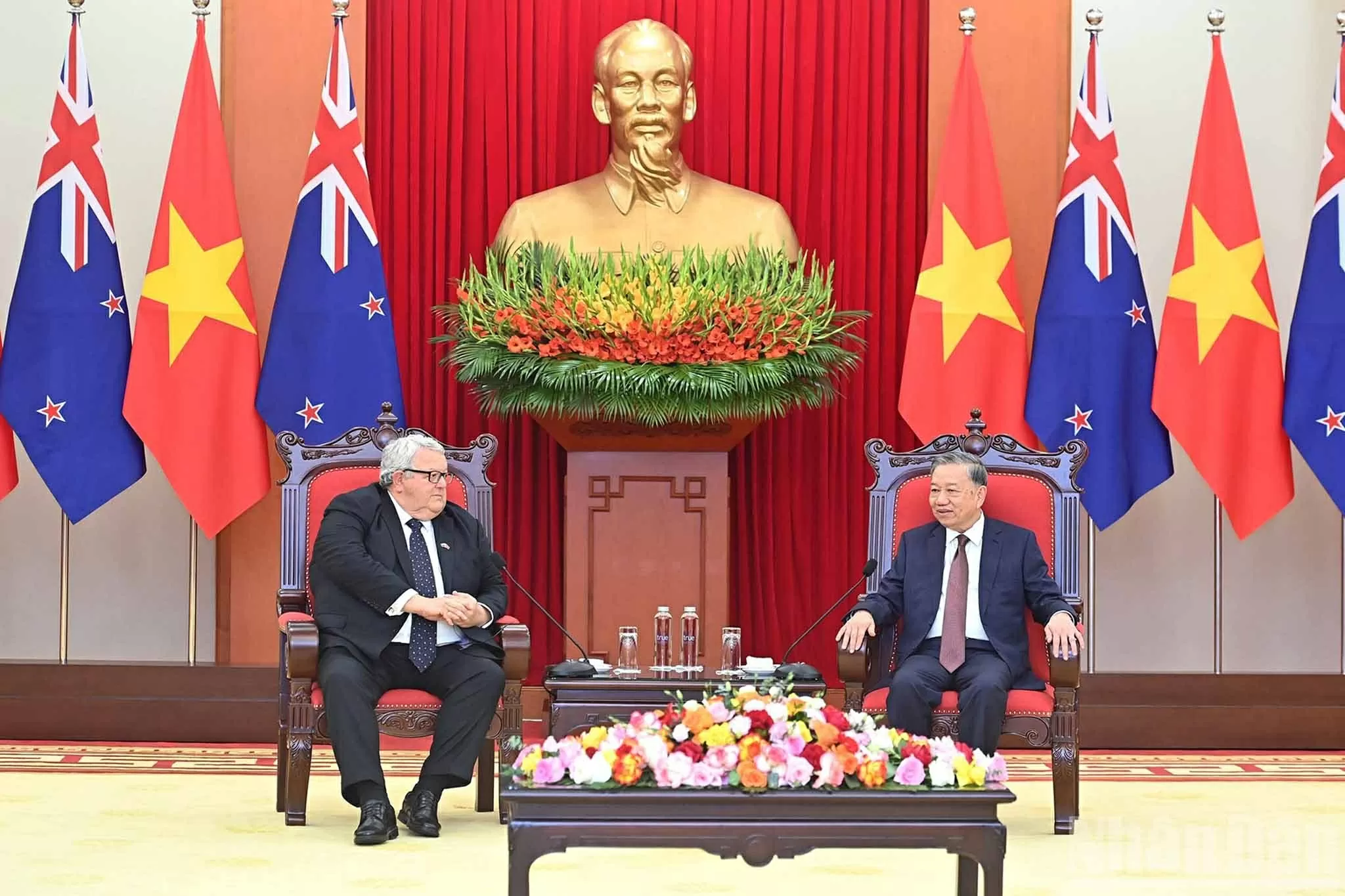 Tổng Bí thư Tô Lâm tiếp Chủ tịch Quốc hội New Zealand Gerry Brownlee