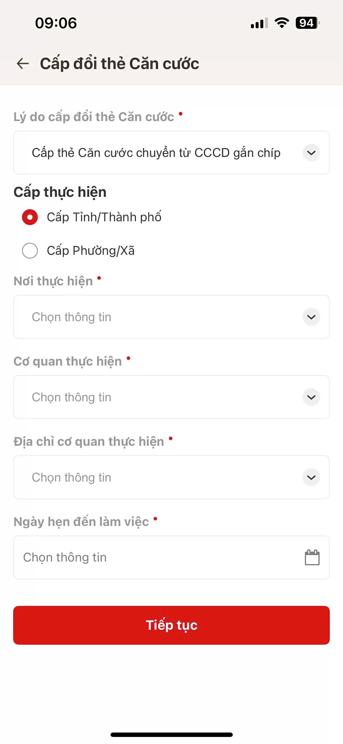 Hướng dẫn đổi thẻ căn cước trên VNeID theo địa chỉ mới Hướng dẫn đổi thẻ căn cước trên ứng dụng VNeID theo địa chỉ mới