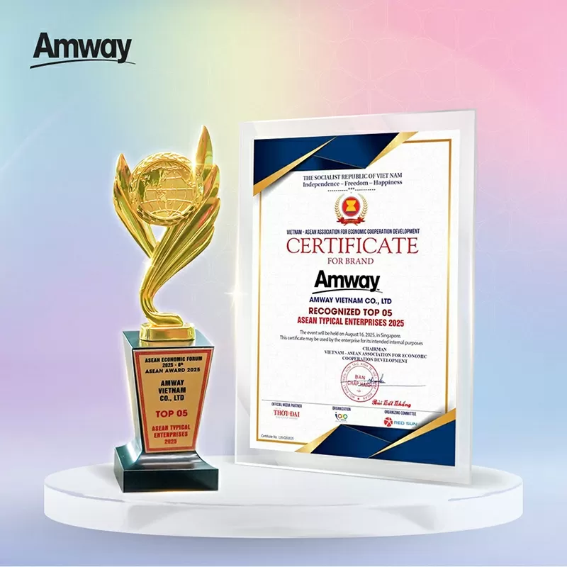 Amway Việt Nam được vinh danh trong Top 5 Doanh nghiệp tiêu biểu ASEAN. Amway Việt Nam được vinh danh trong Top 5 Doanh nghiệp tiêu biểu ASEAN.