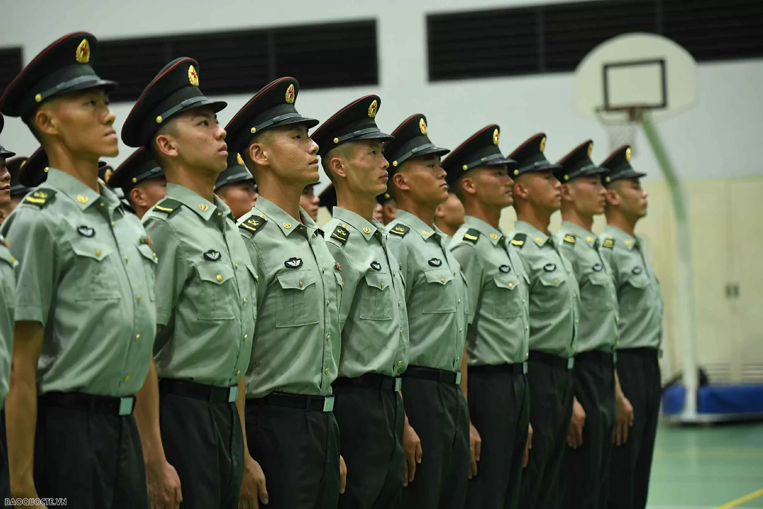 Hình ảnh đoàn quân nhân Trung Quốc tại Việt Nam tham gia diễu binh Quốc khánh 2/9