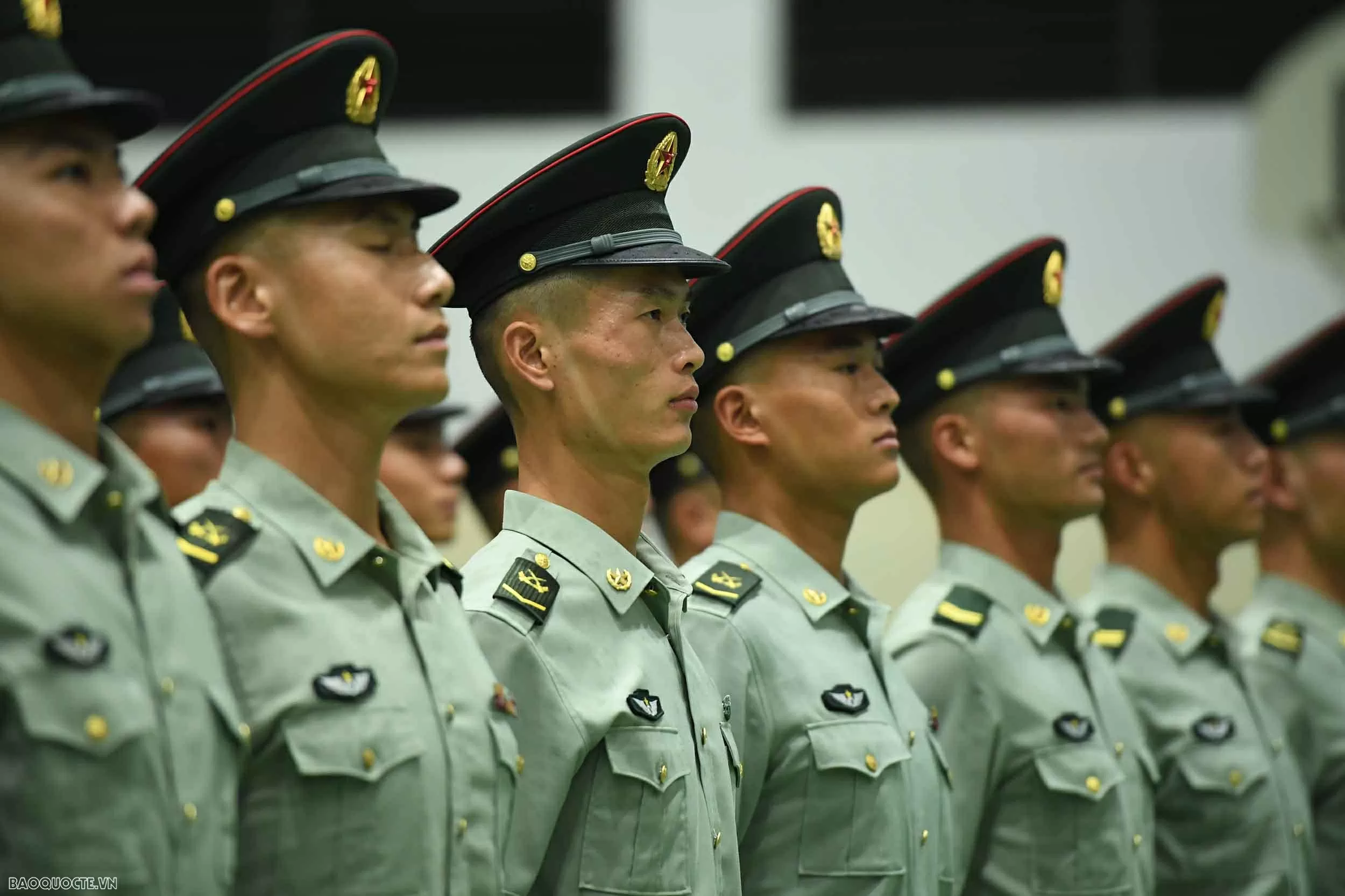 Hình ảnh đoàn quân nhân Trung Quốc tại Việt Nam tham gia diễu binh Quốc khánh 2/9