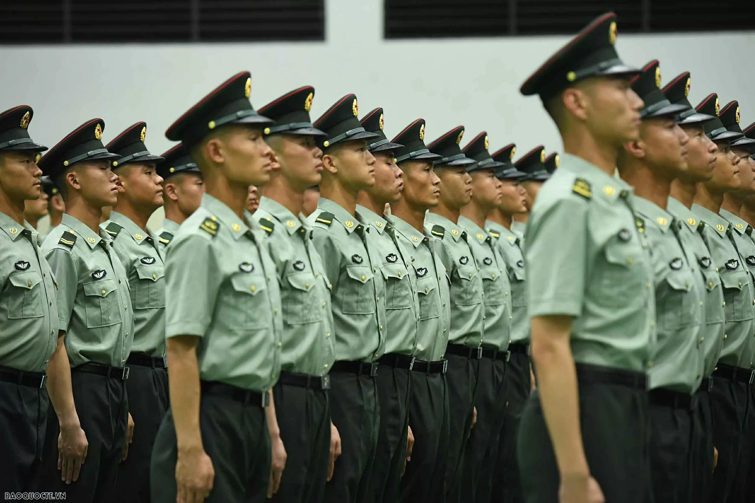 Hình ảnh đoàn quân nhân Trung Quốc tại Việt Nam tham gia diễu binh Quốc khánh 2/9
