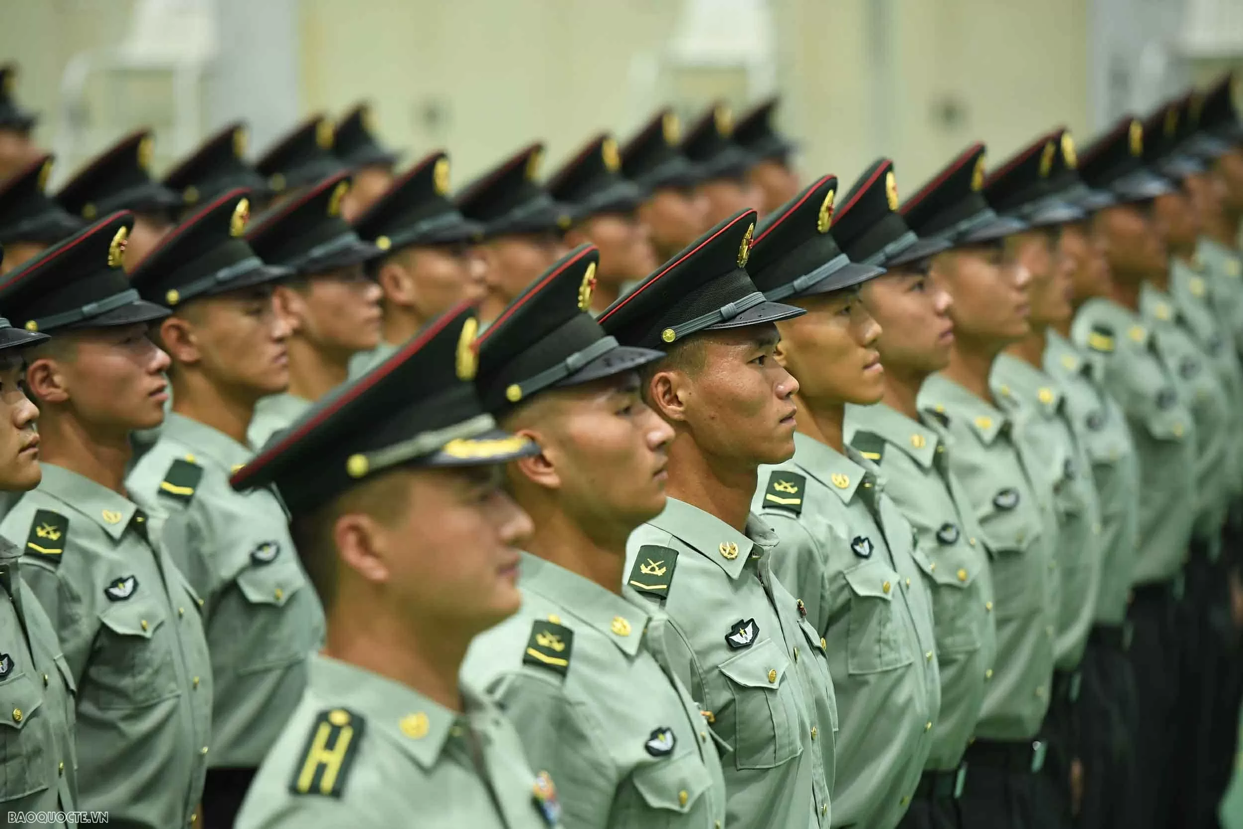 Hình ảnh đoàn quân nhân Trung Quốc tại Việt Nam tham gia diễu binh Quốc khánh 2/9