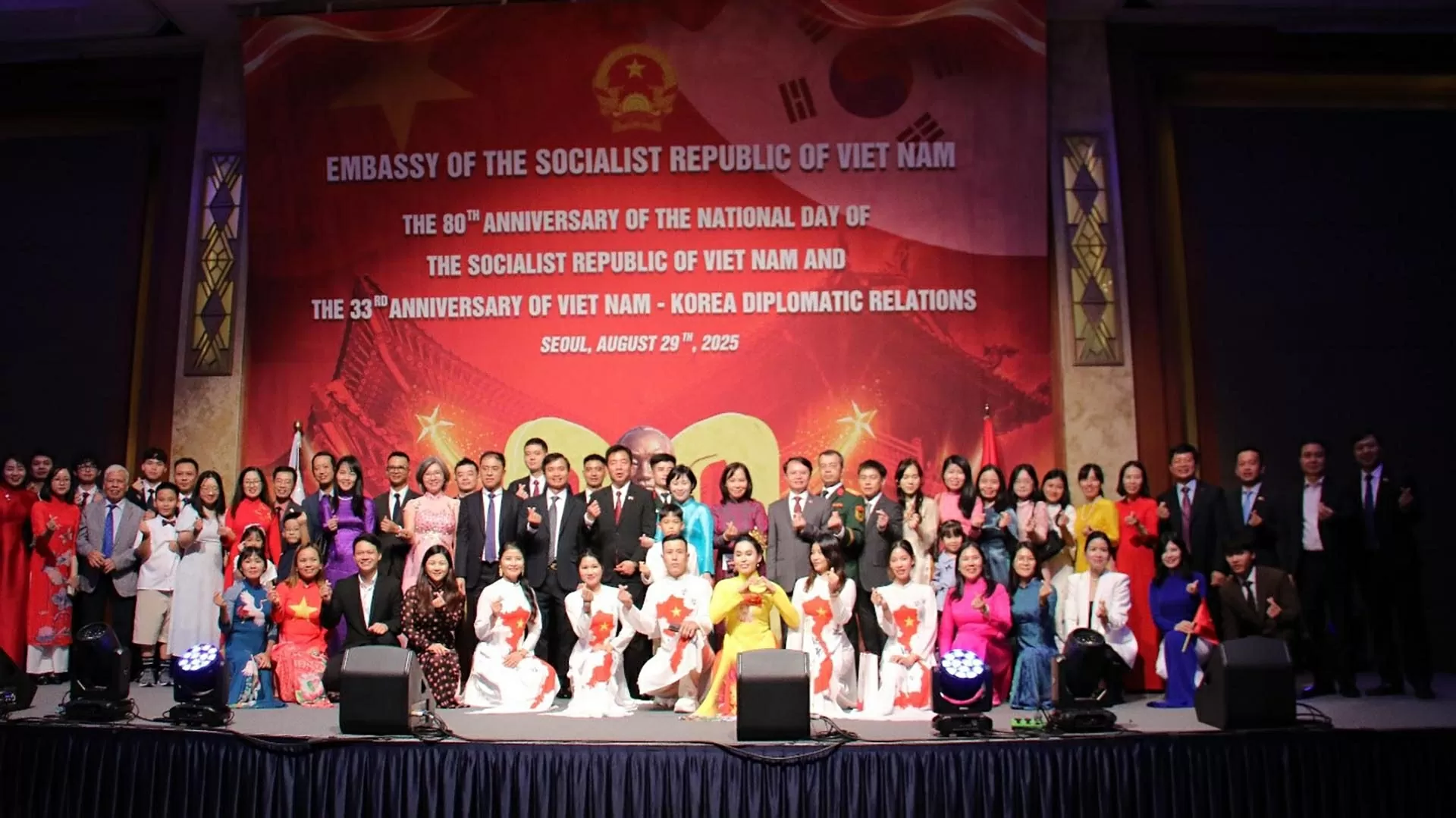 Đại sứ quán Việt Nam tại Hàn Quốc trang trọng tổ chức kỷ niệm 80 năm Quốc khánh 2/9