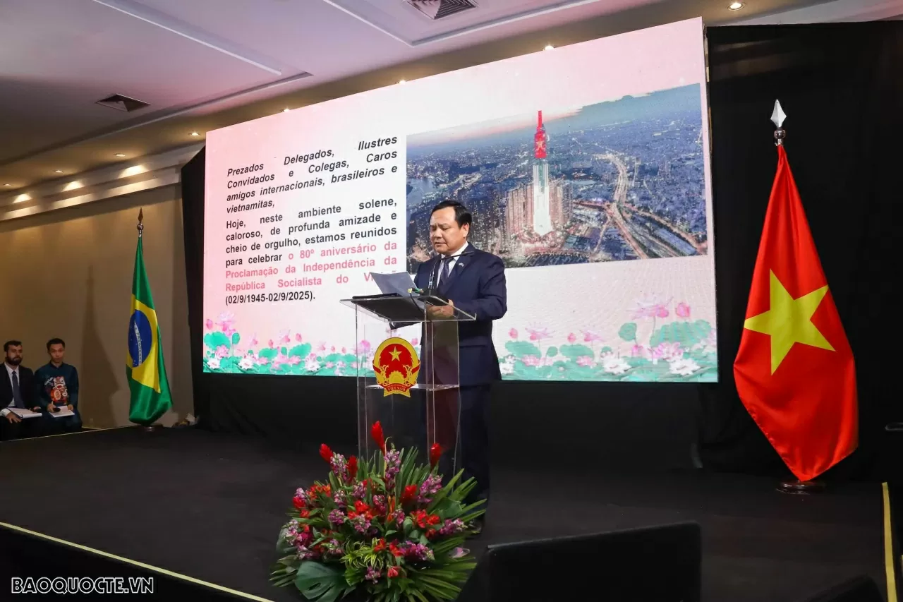 Đại sứ quán Việt Nam tại Brazil long trọng tổ chức Lễ kỷ niệm 80 năm Cách mạng tháng Tám và Quốc khánh