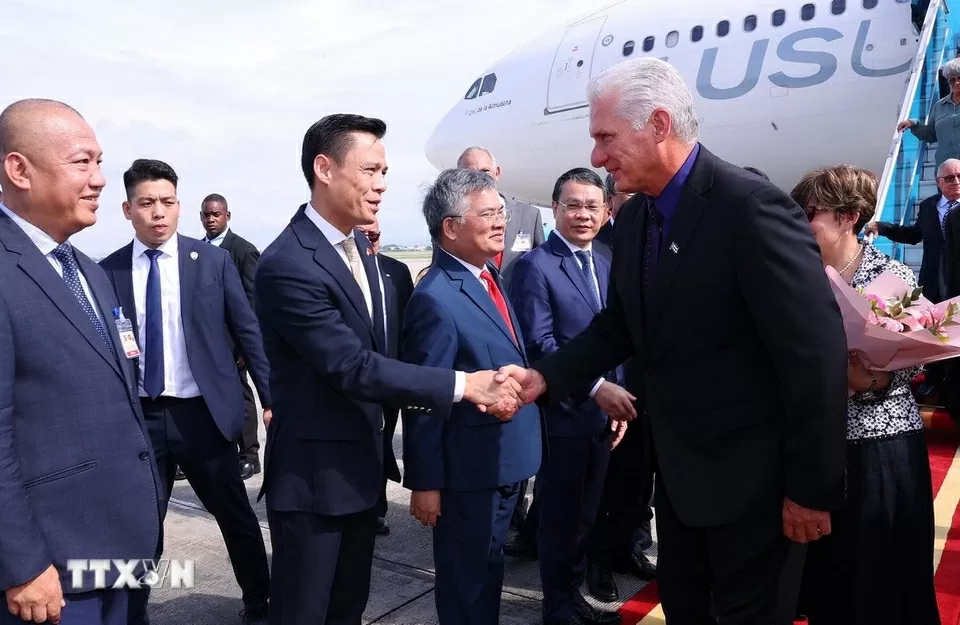 Bí thư Thứ nhất, Chủ tịch nước Cuba bắt đầu thăm cấp Nhà nước tới Việt Nam