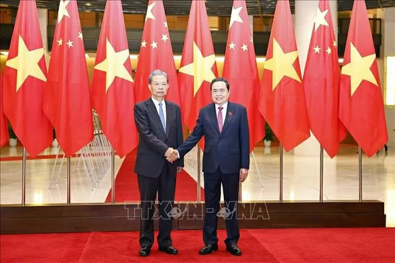 Chủ tịch Quốc hội Trần Thanh Mẫn hội đàm với Ủy viên trưởng Nhân đại toàn quốc Trung Quốc Triệu Lạc Tế Chủ tịch Quốc hội Trần Thanh Mẫn hội đàm với Ủy viên trưởng Nhân đại toàn quốc Trung Quốc Triệu Lạc Tế