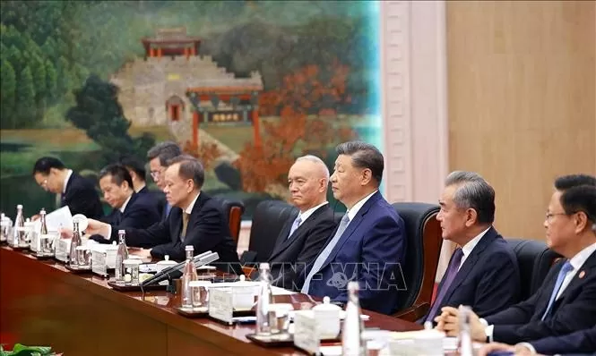 Thủ tướng Phạm Minh Chính hội kiến Tổng Bí thư, Chủ tịch Trung Quốc Tập Cận Bình