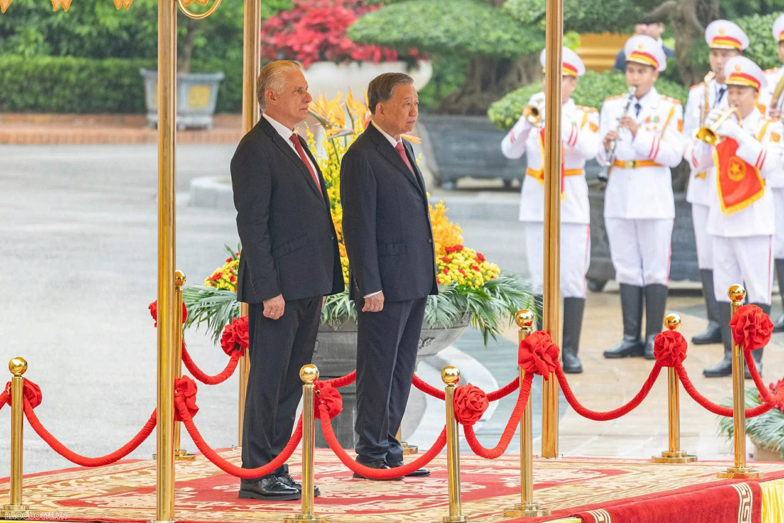 Lễ đón chính thức Bí thư thứ nhất, Chủ tịch nước Cuba và Phu nhân