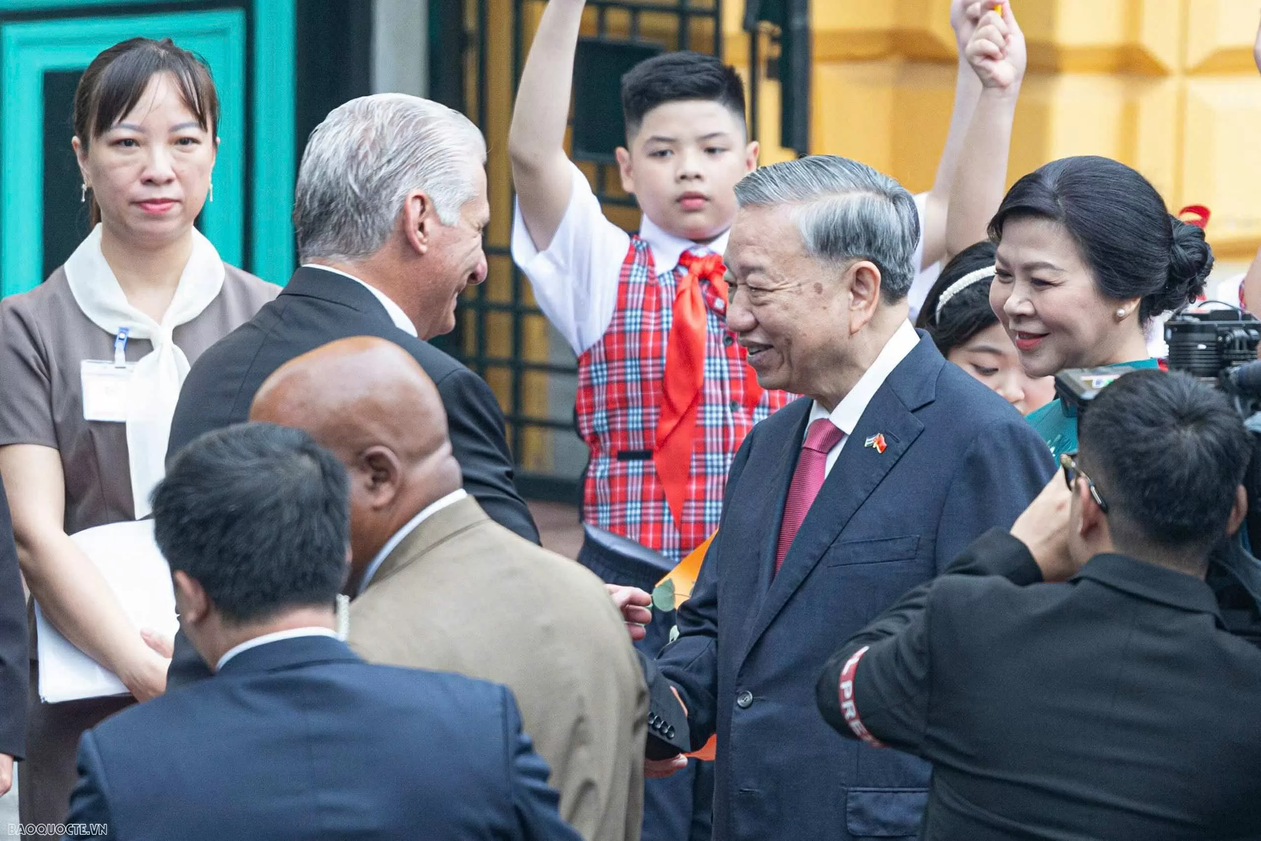 Lễ đón chính thức Bí thư thứ nhất, Chủ tịch nước Cuba và Phu nhân