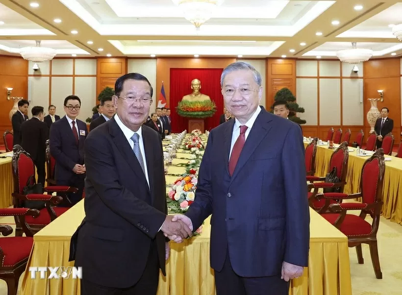 Tổng Bí thư Tô Lâm tiếp Chủ tịch Đảng Nhân dân Campuchia, Chủ tịch Thượng viện Campuchia Hun Sen