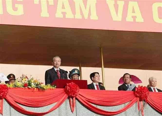 Party General Secretary To Lam delivers the address at the ceremony celebrating the 80th anniversary of August Revolution and National Day in Hanoi on September 2. (Photo: VNA) Party General Secretary To Lam delivers the address at the ceremony celebrating the 80th anniversary of August Revolution and National Day in Hanoi on September 2. (Photo: VNA)